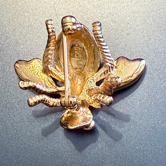 🎊HP!🎊JOAN RIVERS Pink Crystal Rhinestone Gold Tone Bee Brooch Pin - Picture 4 of 6